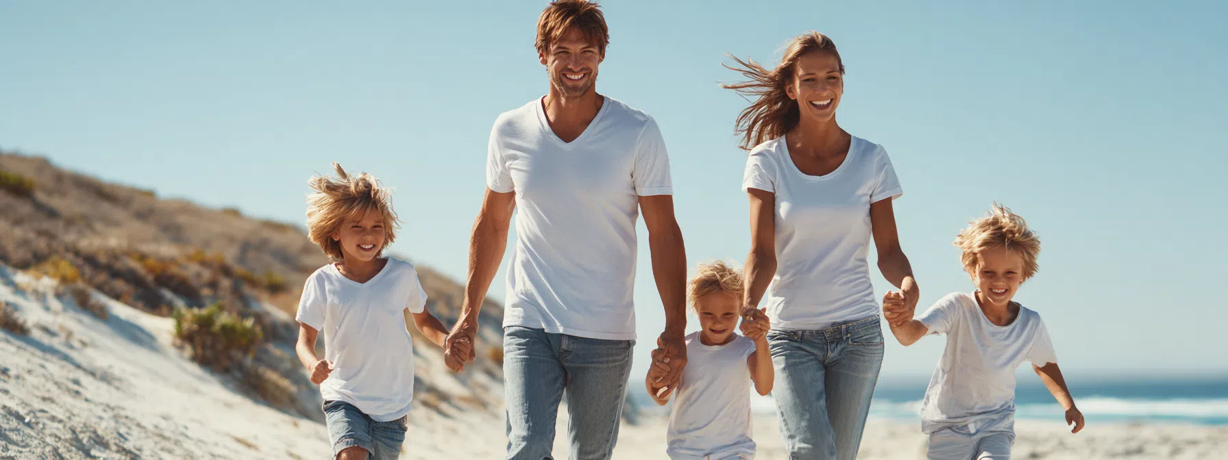 Famille avec trois enfants