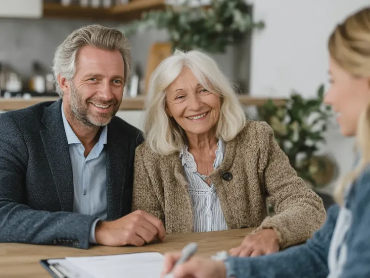 Couple comparant plusieurs dates de départ à la retraite avec une conseillère